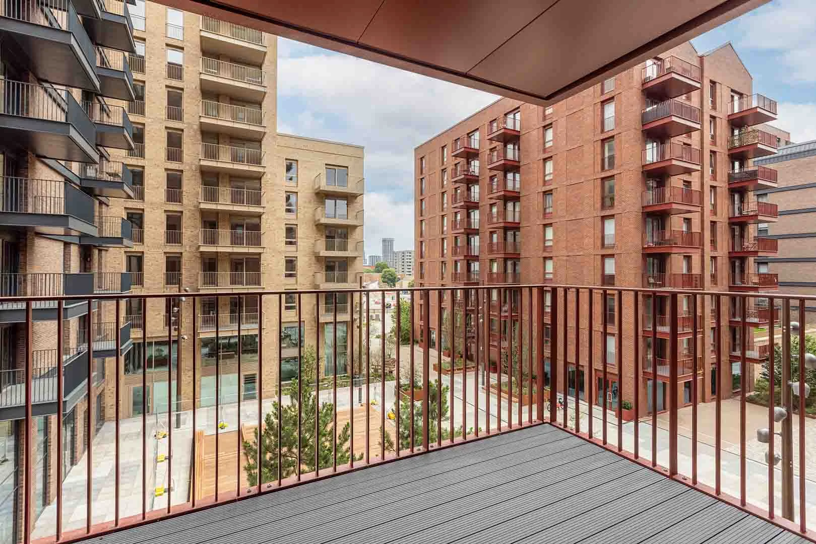 Exterior view of Bowline House apartments in London E14