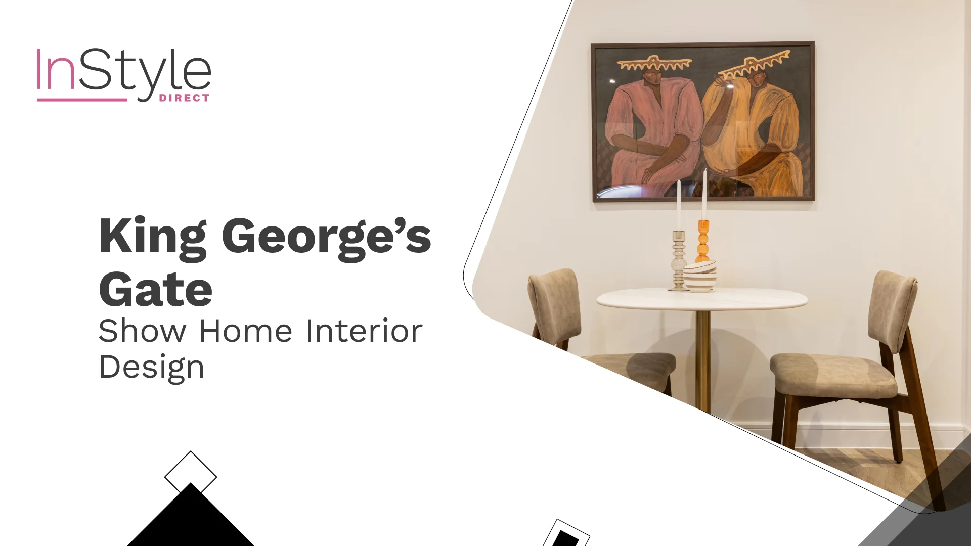 King George’s Gate show home interior design with dining table and chairs in a modern interior.