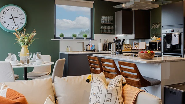 Guest-ready interiors built for high-turnover use
